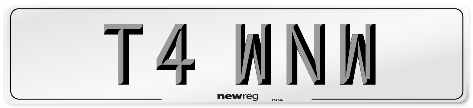 T4 WNW Number Plate from New Reg